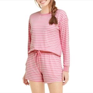 BNWT DJ Draper James 2 piece pink striped lounge set size XXL